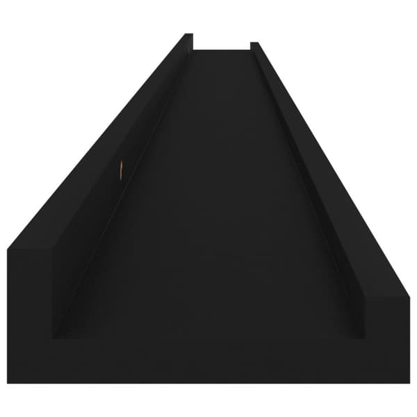væghylder 4 stk. 115x9x3 cm sort