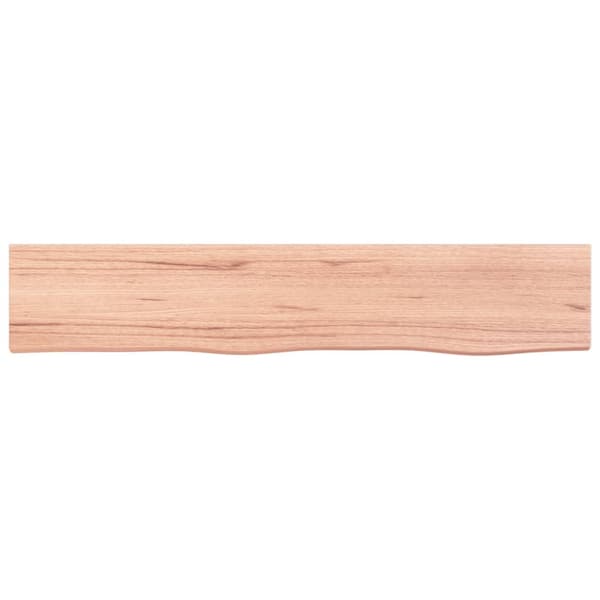 væghylde 100x20x6 cm behandlet massivt egetræ lysebrun