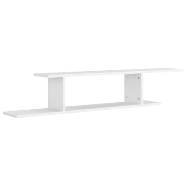 væghængt tv-hylde 125x18x23 cm spånplade hvid