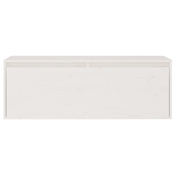 vægskab 100x30x35 cm massivt fyrretræ hvid