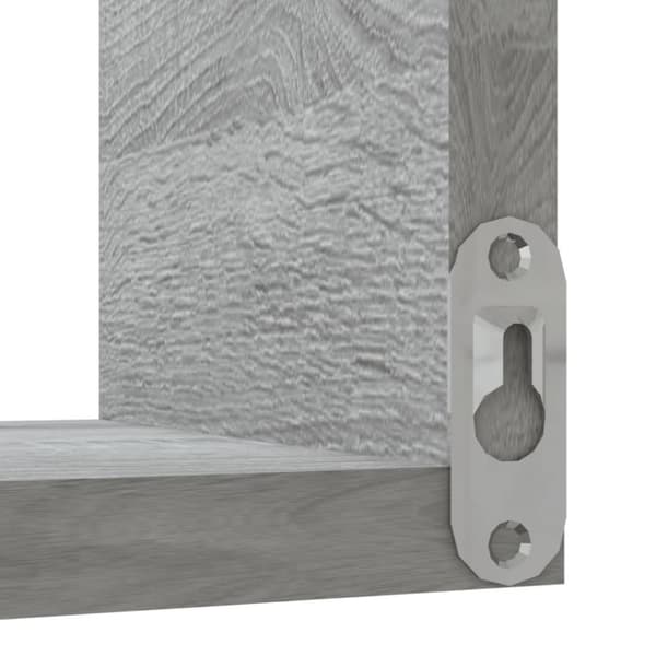 Seinäkulmahyllyt 2 kpl harmaa Sonoma 40x40x50 cm tekninen puu