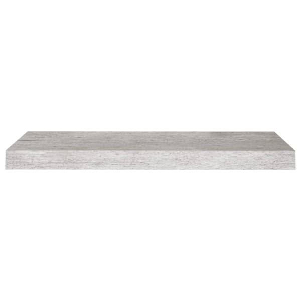 væghylder 2 stk. 60x23,5x3,8 cm MDF betongrå