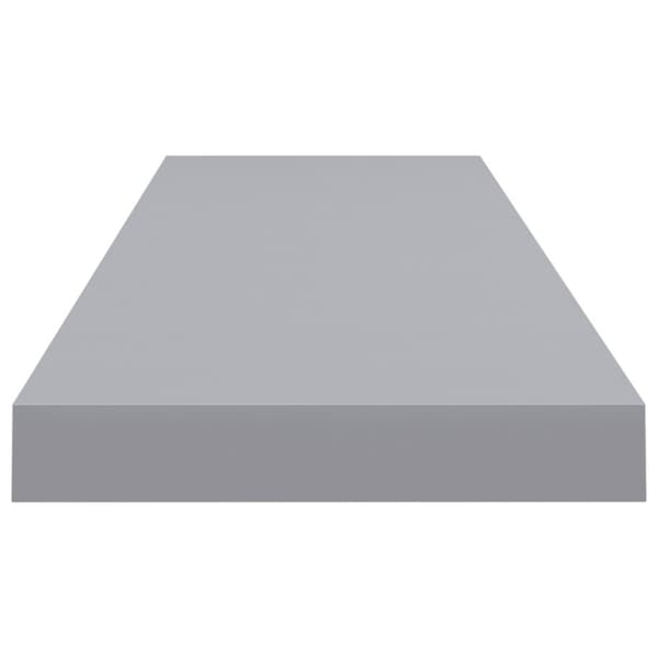 Svävande vägghyllor 2 st grå 90x23,5x3,8 cm MDF