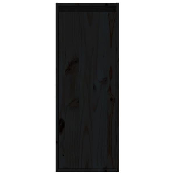 Väggskåp svart 30x30x80 cm massiv furu