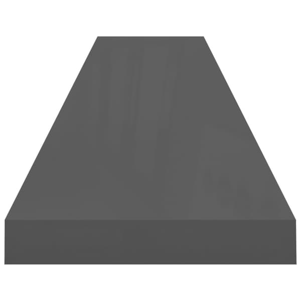 væghylder 4 stk. 120x23,5x3,8 cm MDF grå højglans