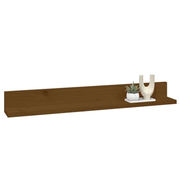 Seinähyllyt 2 kpl hunajanruskea 80x11x9 cm täysi mänty