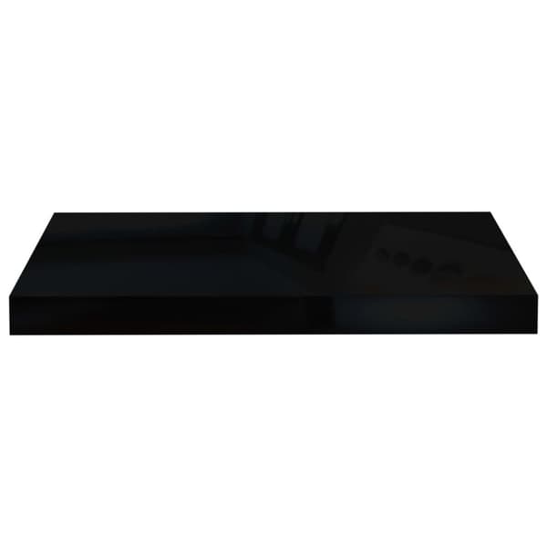 væghylde 50x23x3,8 cm MDF sort højglans