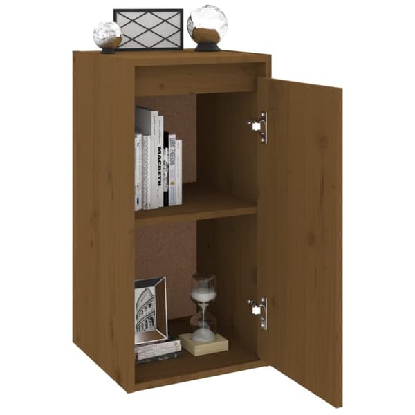 sengeborde 2 stk. 30x30x60 cm massivt fyrretræ gyldenbrun