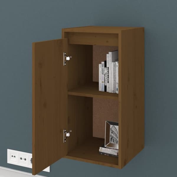 sengeborde 2 stk. 30x30x60 cm massivt fyrretræ gyldenbrun