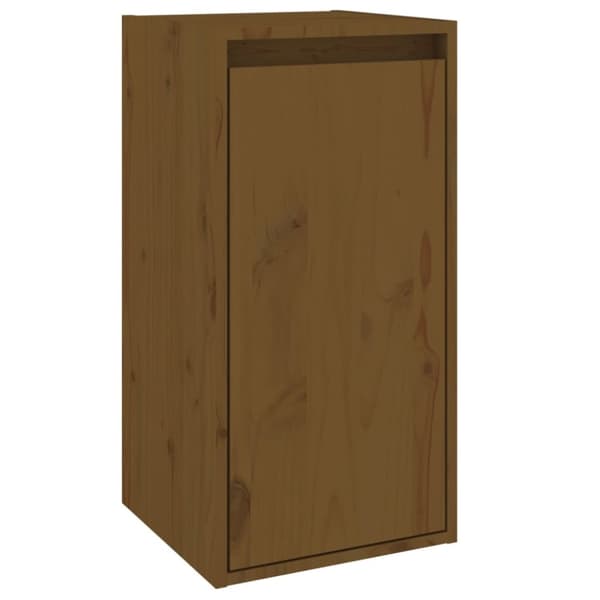 sengeborde 2 stk. 30x30x60 cm massivt fyrretræ gyldenbrun