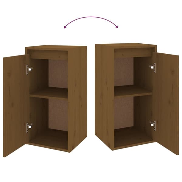 sengeborde 2 stk. 30x30x60 cm massivt fyrretræ gyldenbrun