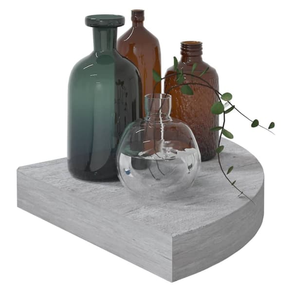 hjørnehylder 2 stk. 25x25x3,8 cm MDF betongrå