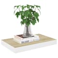 Miniatyrbillede 3 af 8: væghylde 40x23x3,8 cm MDF egetræsfarve og hvid