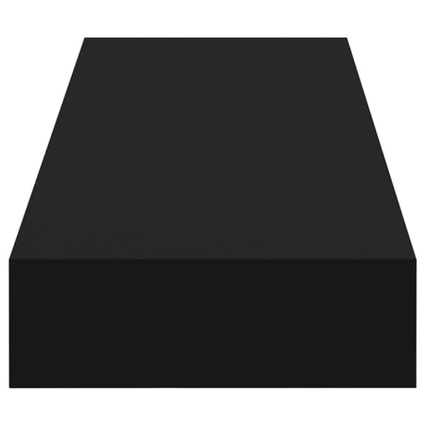 væghylde med skuffe 80x25x8 cm sort