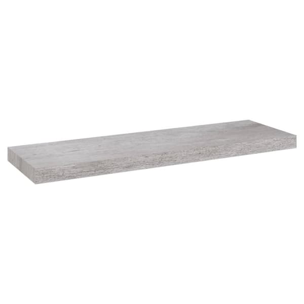 væghylder 2 stk. 80x23,5x3,8 cm MDF betongrå