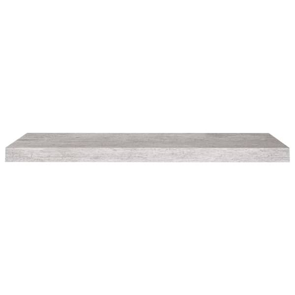 væghylder 2 stk. 80x23,5x3,8 cm MDF betongrå