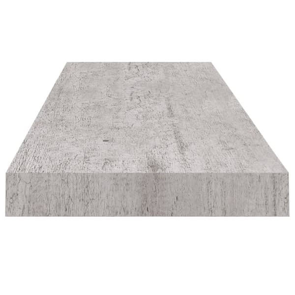 væghylder 2 stk. 80x23,5x3,8 cm MDF betongrå