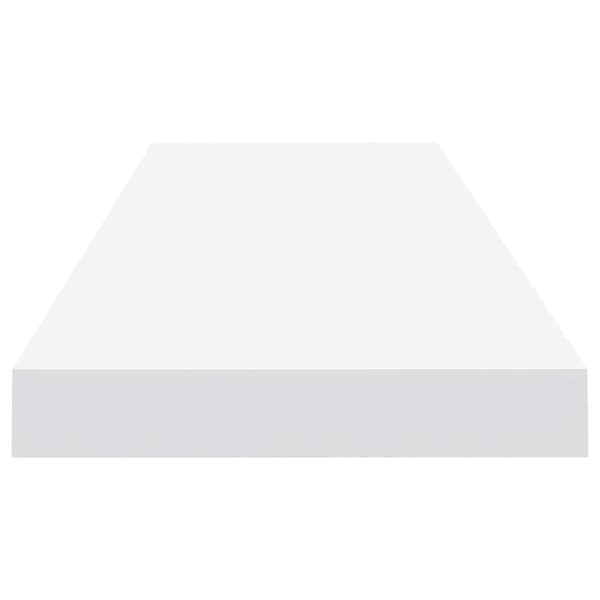 Svävande vägghylla vit 90x23,5x3,8 cm MDF