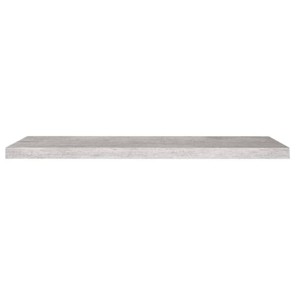 Svävande vägghylla betonggrå 90x23,5x3,8 cm MDF