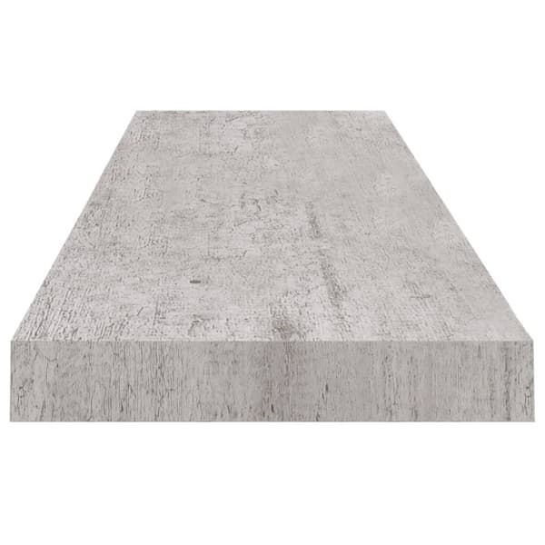 Svävande vägghylla betonggrå 90x23,5x3,8 cm MDF