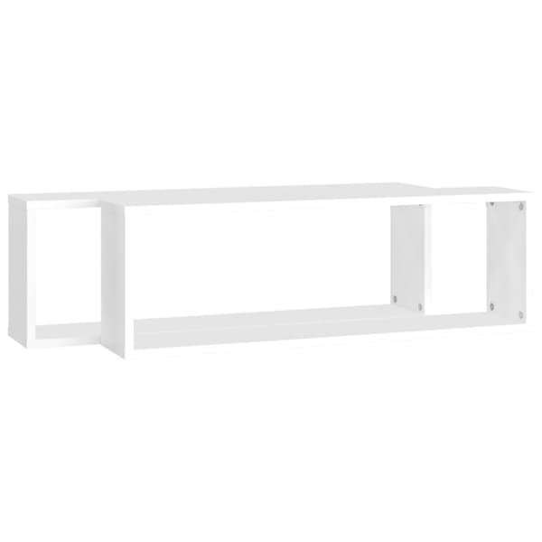 væghylder 2 stk. 80x15x26,5 cm kubeformet spånplade hvid
