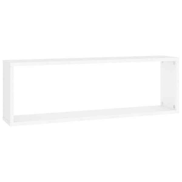 væghylder 2 stk. 80x15x26,5 cm kubeformet spånplade hvid