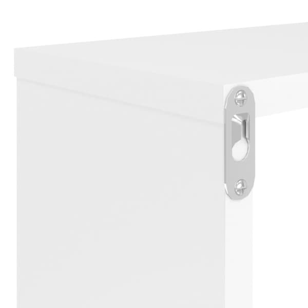 væghylder 2 stk. 80x15x26,5 cm kubeformet spånplade hvid