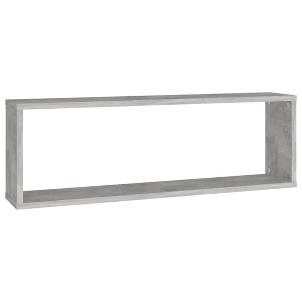 væghylder 4 stk. 80x15x26,5 cm spånplade kubeform betongrå