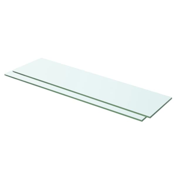 Hyllyt 2 kpl kirkas lasi 60x12 cm