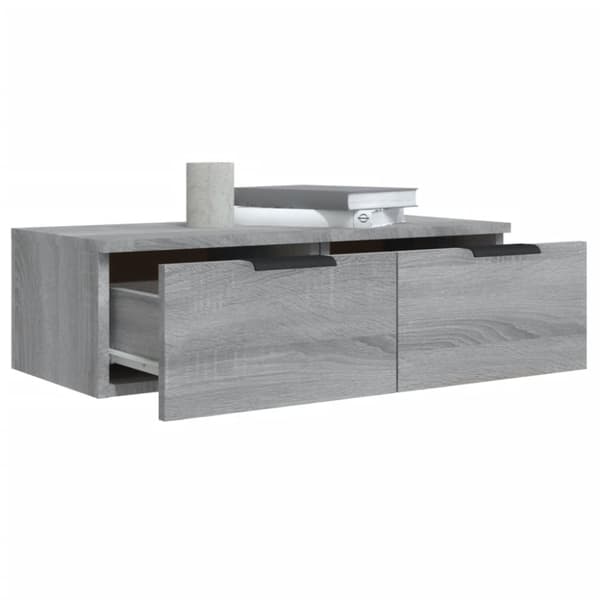 Seinäkaapit 2 kpl harmaa Sonoma 68x30x20 cm tekninen puu