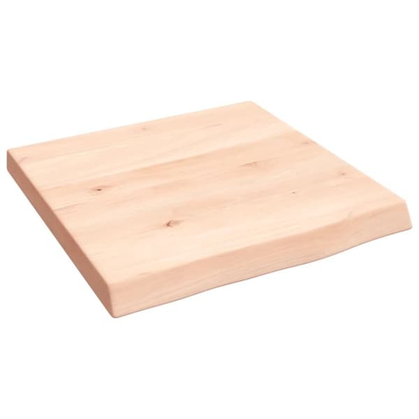væghylde 40x40x(2-4) cm ubehandlet massivt egetræ