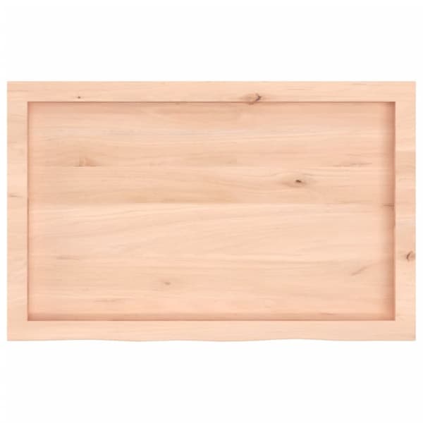 væghylde 80x50x(2-6) cm ubehandlet massivt egetræ