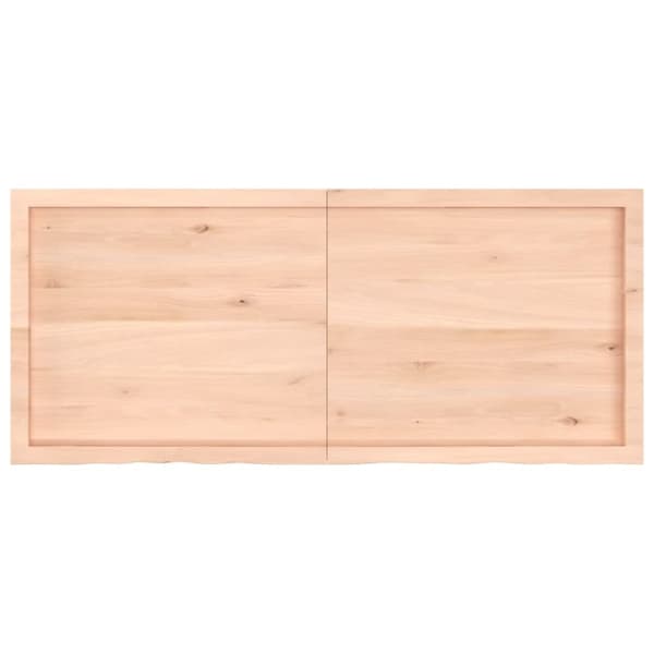 Seinähylly 140x60x(2-4) cm käsittelemätön täysi tammi