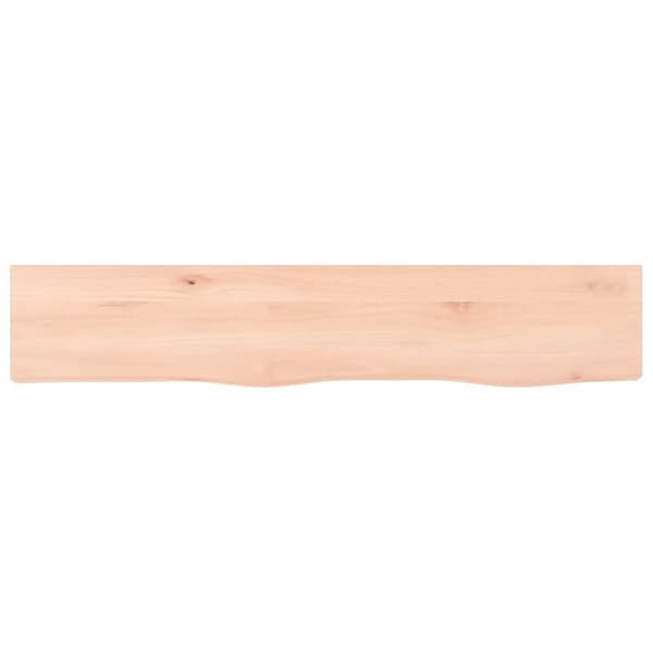 væghylde 100x20x6 cm ubehandlet massivt egetræ