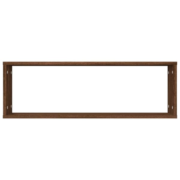 Vägghyllor 4 st brun ek 80x15x26,5 cm konstruerat trä