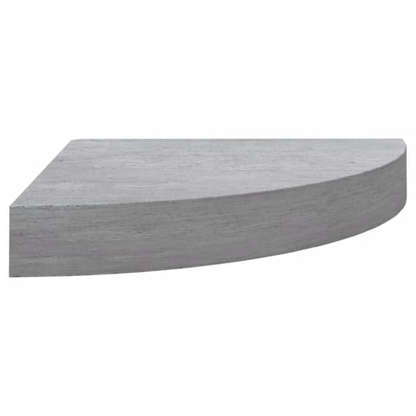 Svävande hörnhyllor 2 st betonggrå 35x35x3,8 cm MDF