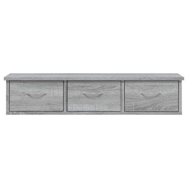 vægskab 88x26x18,5 cm konstrueret træ grå sonoma-eg