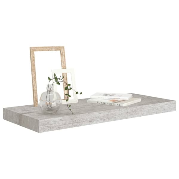 væghylde 60x23,5x3,8 cm MDF betongrå