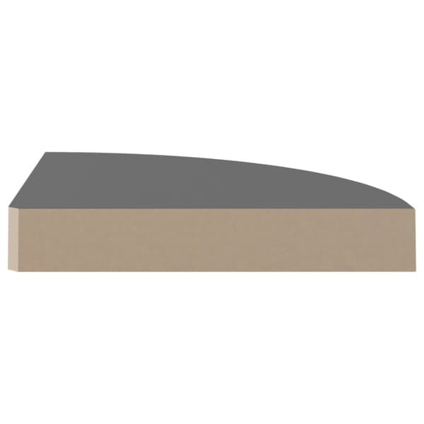 hjørnehylder 2 stk. 25x25x3,8 cm MDF grå højglans