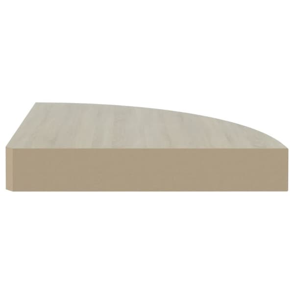 hjørnehylder 4 stk. 25x25x3,8 cm MDF egetræsfarvet og hvid