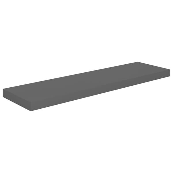 væghylder 2 stk. 90x23,5x3,8 cm MDF grå højglans