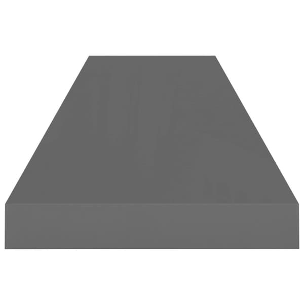væghylder 2 stk. 90x23,5x3,8 cm MDF grå højglans