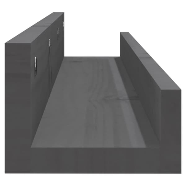 Seinähyllyt 2 kpl harmaa 80x12x9 cm täysi mänty