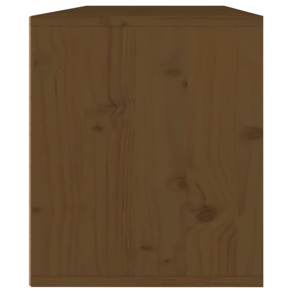 vægskabe 2 stk. 45x30x35 cm massivt fyrretræ honningbrun