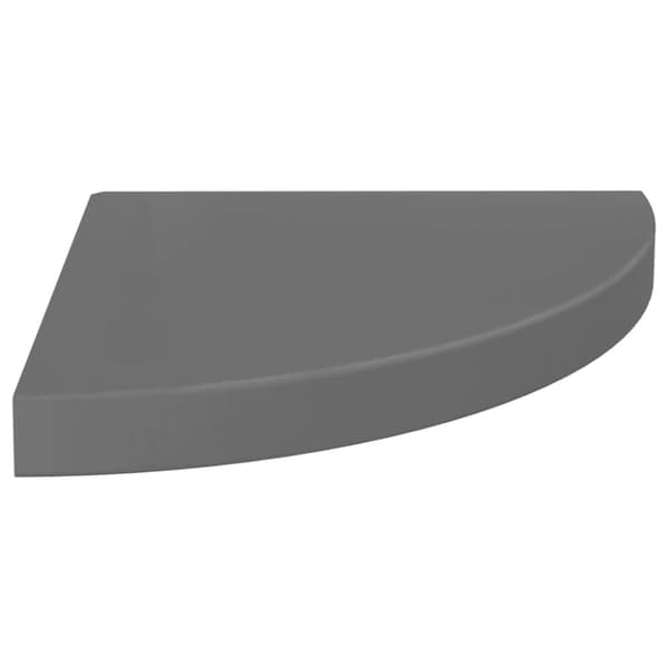 hjørnehylder 2 stk. 35x35x3,8 cm MDF grå højglans