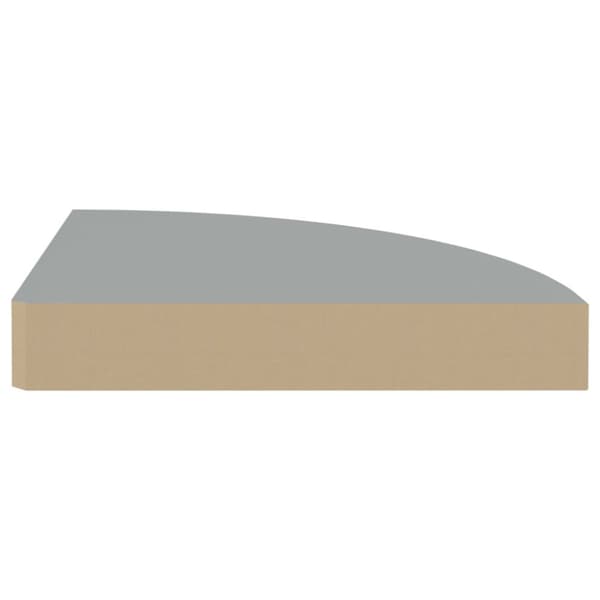 hjørnehylder 2 stk. 25x25x3,8 cm MDF grå