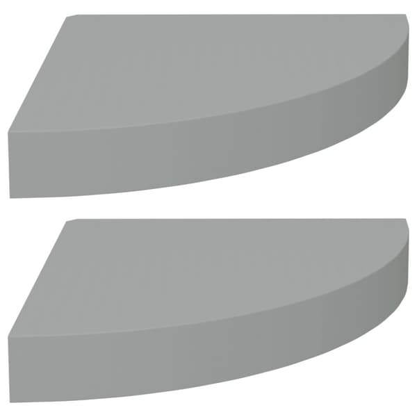 hjørnehylder 2 stk. 25x25x3,8 cm MDF grå