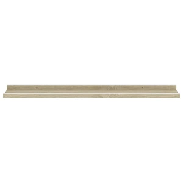 væghylder 2 stk. 80x9x3 cm hvid og sonoma-eg