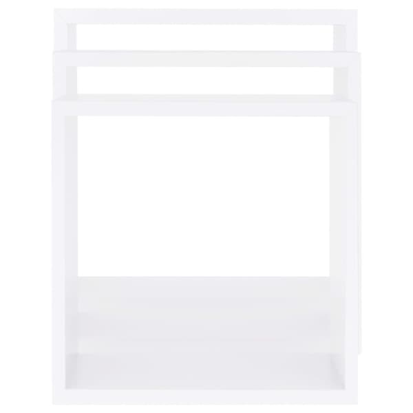 væghylder 3 stk. kubeformet MDF hvid