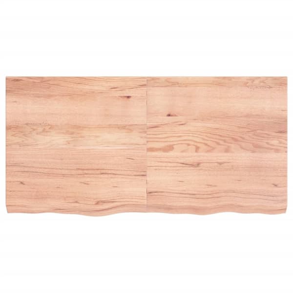 Seinähylly vaaleanruskea 120x60x(2-6) cm käsitelty täystammi
